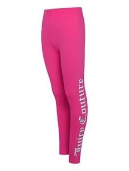 Juicy Couture Girls Leggings - Dark Pink
