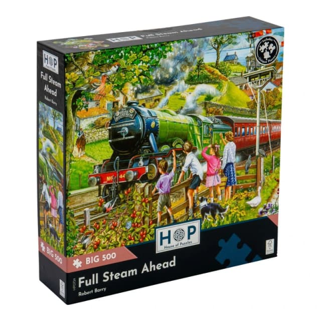 The House Of Puzzles Full Steam Ahead BIG 500 Piece Jigsaw Puzzle Multicolor Unisex 500 Piece