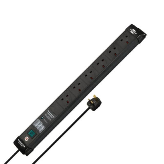 Brennenstuhl Premium-Line 6 Way Extension Lead - 60,000A Surge Protection - 3 Metre Cable