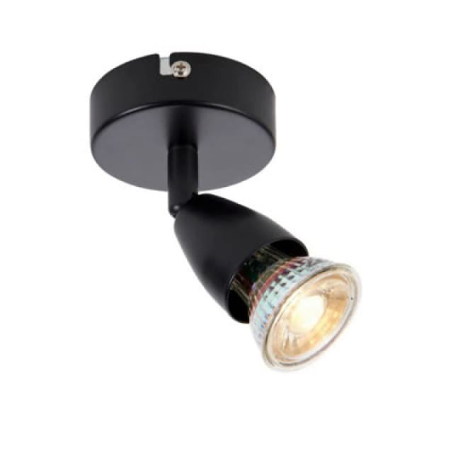 Netlighting Amalfi Single Spotlight Matt Black Paint Black