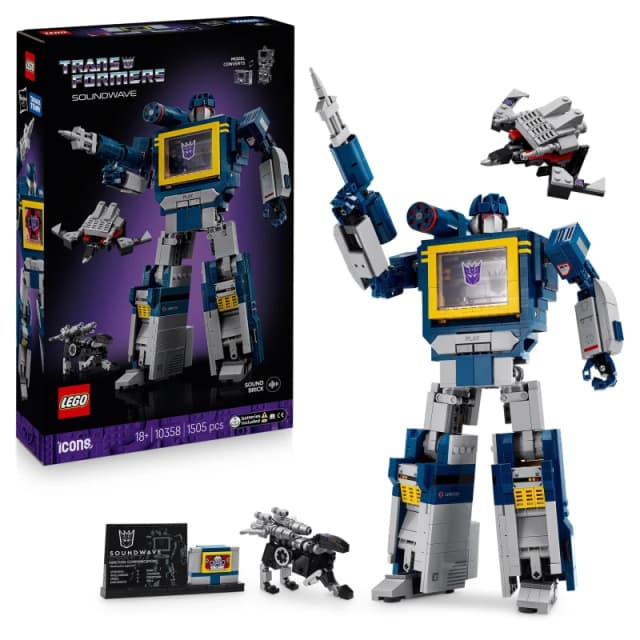 LEGO Icons Transformers: Soundwave Model Kit Building Set for Adults 10358
