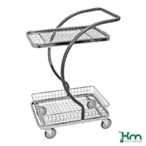 Slingsby All Round Table Trolley With 1 Mesh Shelf and 1 Basket