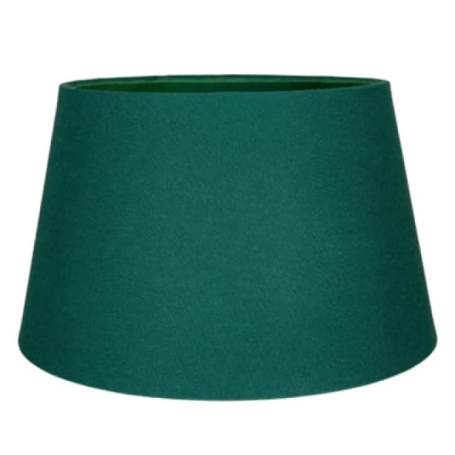 Happy Homewares Traditional 30Cm Forest Green Linen Fabric Drum Table/pendant Shade 60W Maximum