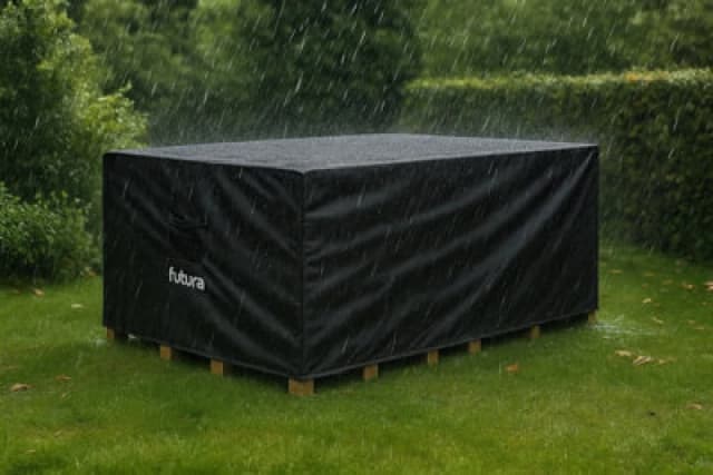 Futura 420D Rectangular 180X120X74Cm Waterproof Garden Furniture Cover, Outdoor Patio Weatherproof Rattan Sofa Shield