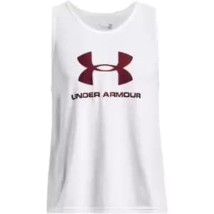 Under Armour Sport Style Logo Tank Top Mens - White