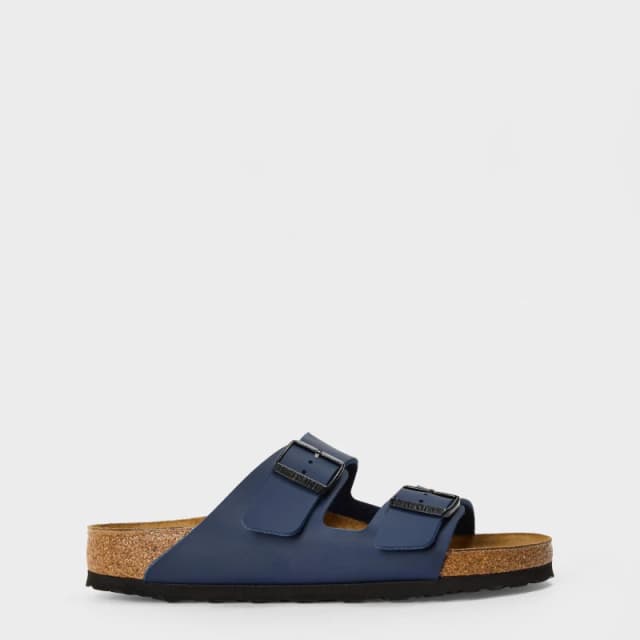 Birkenstock Mens Contoured Footbed Adjustable Flat Sandals Blue male 9 (43)