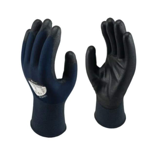 Polyco Polyflex Eco Air PU Coated Gloves Pairs XL Black/Blue (10 Pack) PER - Size 10