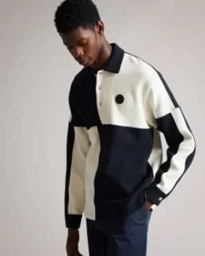 Ted Baker Ls Textured Polo