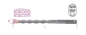Beta Tools 419 SDS Plus Hammer Drill Milld Shank Hard Plate 10 x 160mm 004190050