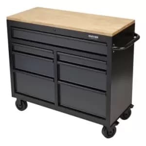 Draper 08216 BUNKER Workbench Roller Tool Cabinet, 7 Drawer, 41", Grey