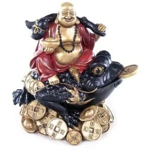Chinese Buddha on Coins and Wealth Toad