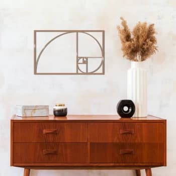 Golden Rat?o - Copper Copper Decorative Metal Wall Accessory