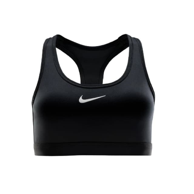 Nike Swoosh Womens Medium-Support 1 Piece Pad Sports Bra Black female 8 (XS)