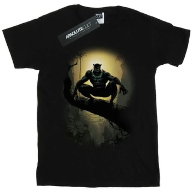 Marvel Black Panther Crouching T-Shirt Black male