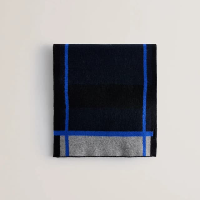 Ted Baker Womens Stripe Woven Midweight Scarf Navy female One Size