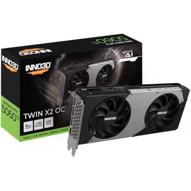Inno3d GeForce RTX 5060 Ti Twin X2 OC 16GB GDDR7 PCI-Express Graphics Card - N506T2-16D7X-191073N