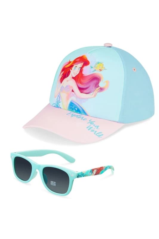 Disney Little Mermaid Cap & Sunglasses Blue female