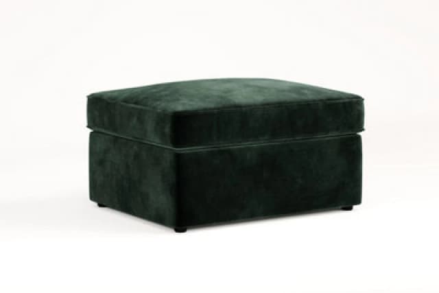 Jay-Be Jay-Be Luxe Velvet Footstool Sofa Bed with Comfort Mattress bottle green ONE SIZE