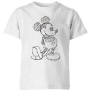 Disney Mickey Mouse Sketch Kids T-Shirt - White - 11-12 Years