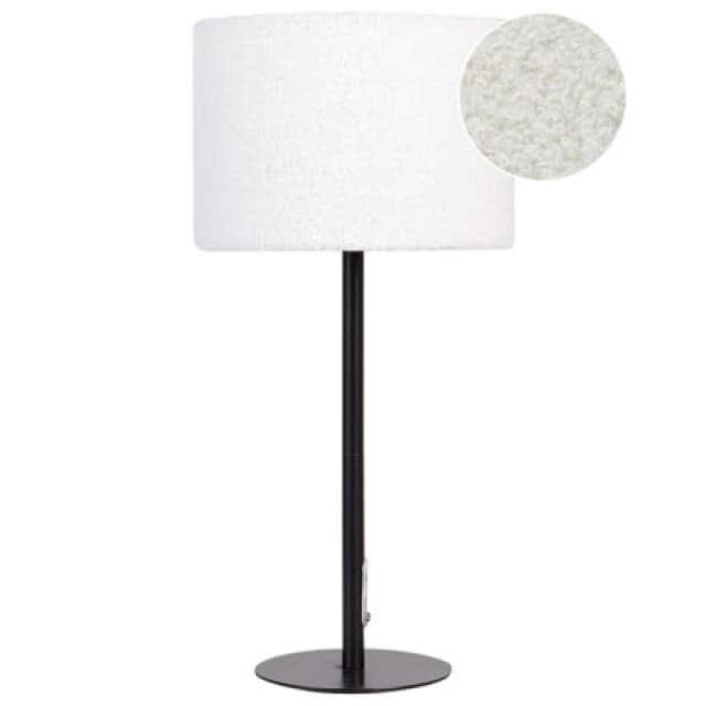 Beliani Table Lamp Vinazco Boucle White