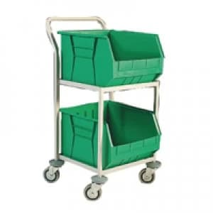 Slingsby Green Mobile Storage Trolley cw 2 Bins 321291