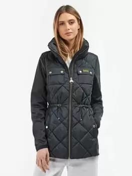 Barbour International San Jorge Quilted Sweat - Black, Size 18, Women