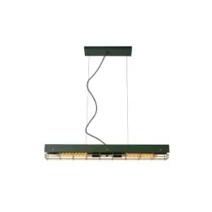 Peniguet Industrial Bar Pendant Light - 2xE27 - Green
