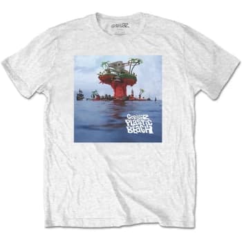 Gorillaz - Plastic Beach Unisex Large T-Shirt - White