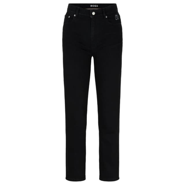 Boss Womens Straight Cropped Jeans Black female 26 L32