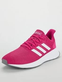 adidas Runfalcon - Pink/White, Real Magenta, Size 3.5, Women
