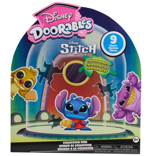 Just Play Disney Doorables Stitch Experiments Collection Peek 9 Collectible 1.5" Toys Boys and Girls Ages 5 and Up
