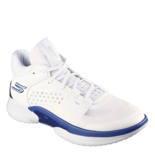Skechers Basketball SKX Resagrip Trainers Mens White/Blue male 6 (39.5)