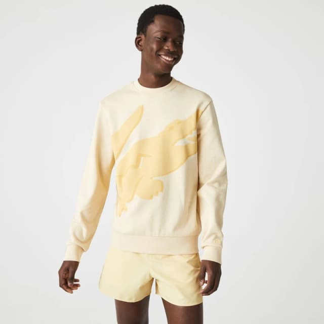 Lacoste Classic Fit Big Logo Sweatshirt - Yellow Yellow XS