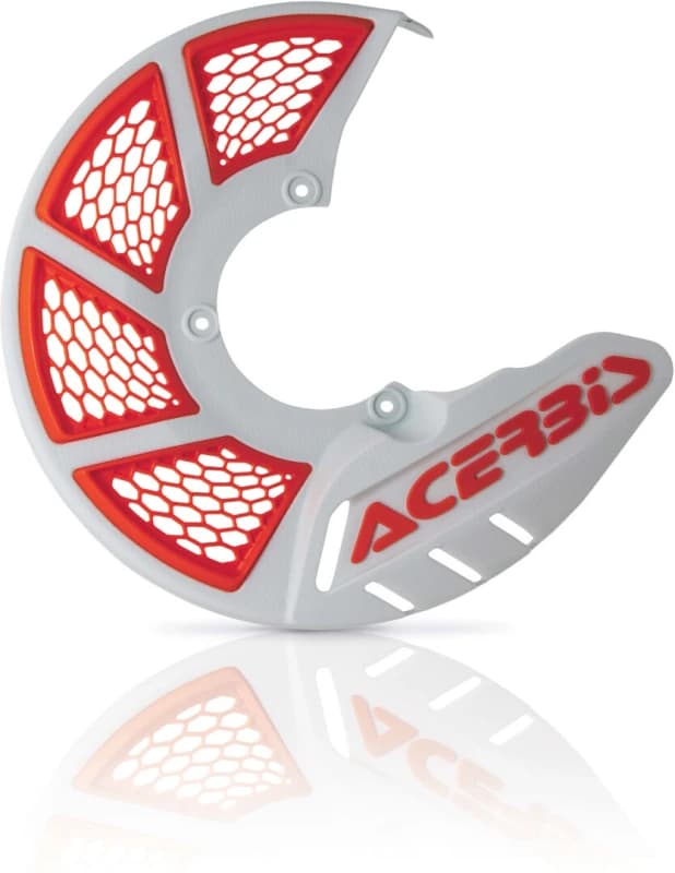 0021846.031 - Acerbis X-Brake 2.0 Front Vented Disc Cover - White/ Orange White 2 0021846.031