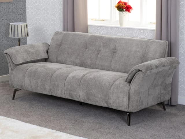 Seconique Amalfi Grey Fabric 3 Seater Sofa