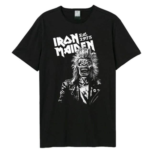 Amplified Amplified Men 50th One Eddie Iron Maiden T-Shirt in Black Size: X-Small Black XS Male 5063852065820