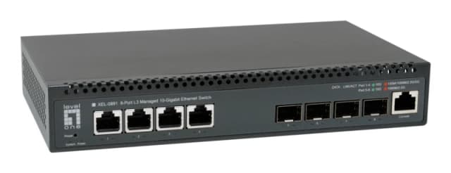 LevelOne 8-Port L3 Managed 10-Gigabit Ethernet Switch; 4 x 1G/2.5G/5G/