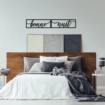 Bonne Nuit 1 - Black Decorative Metal Wall Accessory