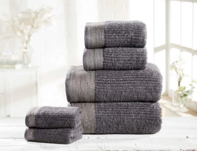 Rapport Home Mayfair Towel Bath Charcoal/silver