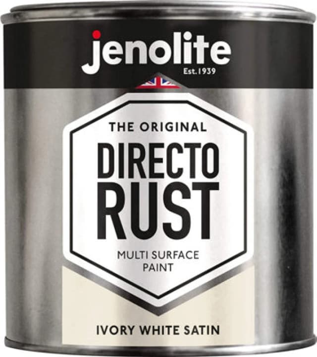 Jenolite Directorust All-in-One Multi Surface Paint - Ivory White Satin - 1L