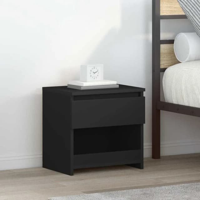 VIDAXL Bedside Cabinets 2 pcs Black 40x30x39cm Engineered Wood Vidaxl 8720286352922