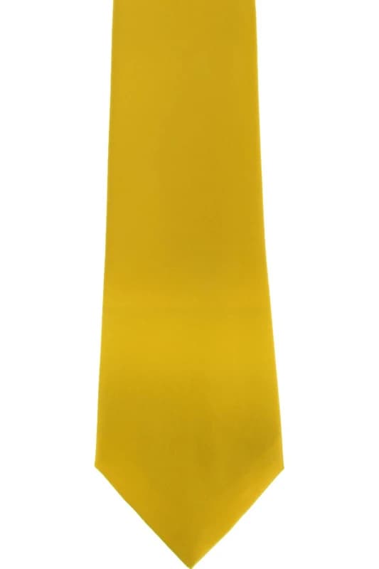 Premier Premier Men Plain Satin Tie (Narrow Blade) Pack of 2 in Lemon Lemon One Size Male 5059269153083