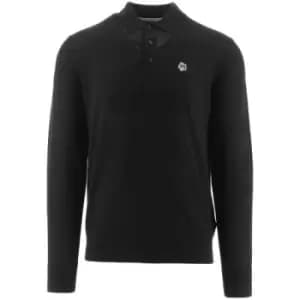Ted Baker Black Wembley Long Sleeve Polo Shirt
