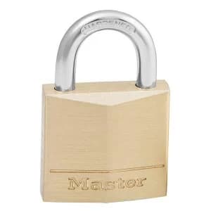 Master Lock 130D 30mm Solid Body Padlock Brass Single
