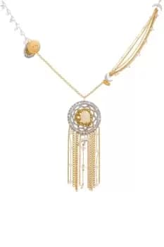 Gold 'Dreamcatcher' Crochet Necklace