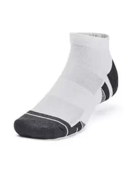 Under Armour Performance Tech 3pk Low Tab Socks - White, Size XL, Men