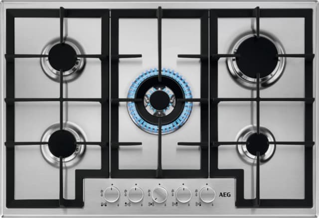 AEG 3000 Slim Line HGX75400SM 74cm Gas Hob - Stainless Steel