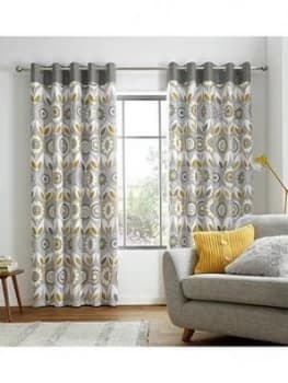 Catherine Lansfield Annika Eyelet Curtains