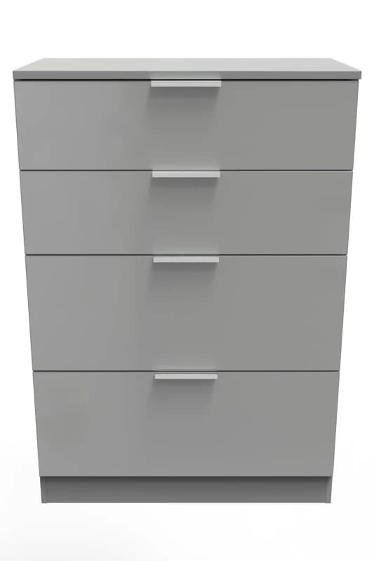 Poole 4 Drawer Deep Chest In Uniform Grey & Dusk Grey (Ready Assembled)
