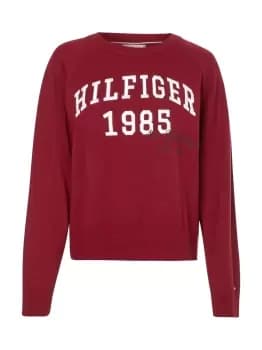 Tommy Hilfiger 1985 Varsity Logo Jumper In Red - Size S